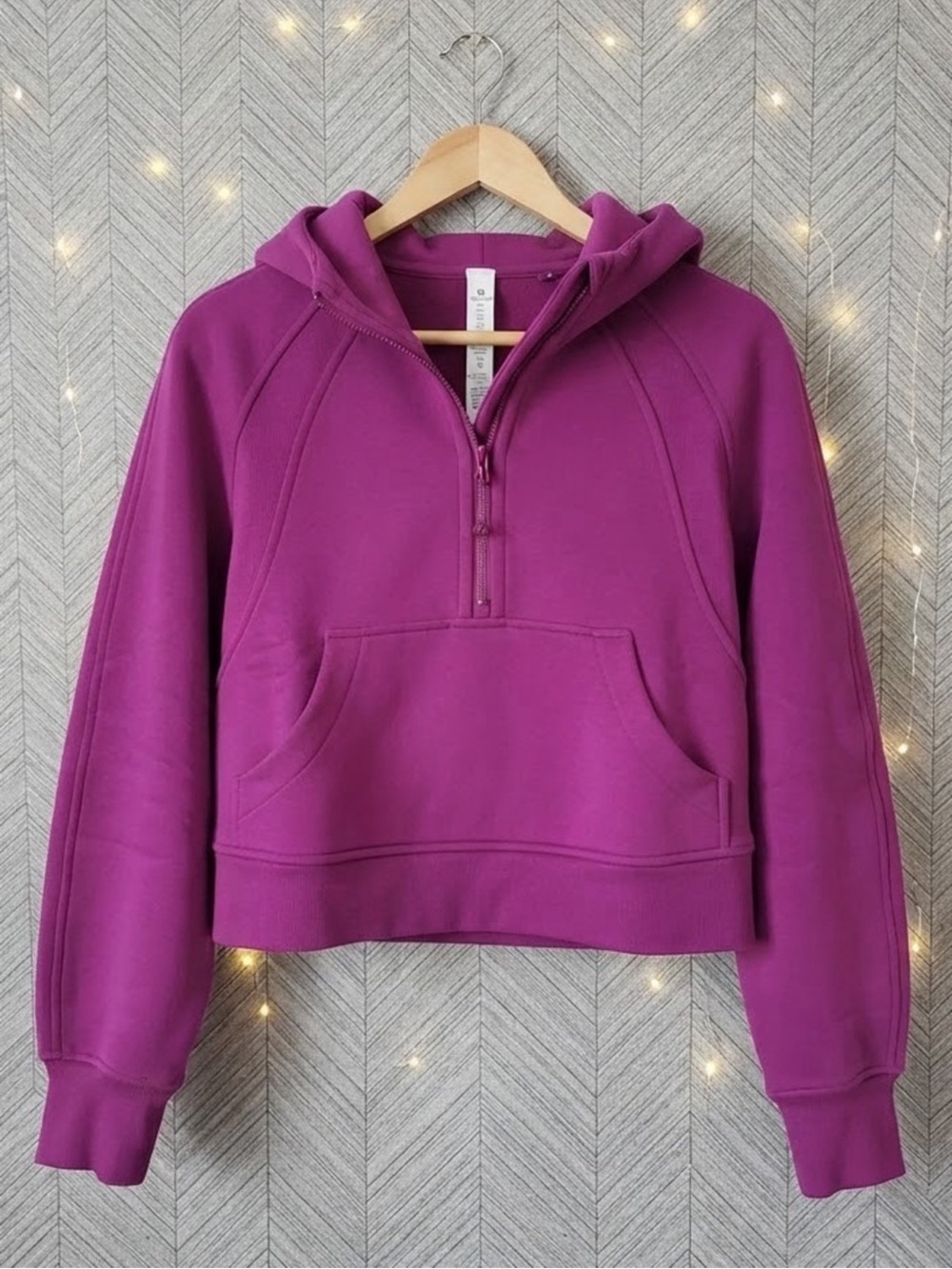 NEW LULULEMON SCUBA OVERSIZED 1/2 ZIP
HOODIE SWEATSHIRT VIVID PLUM M/L
